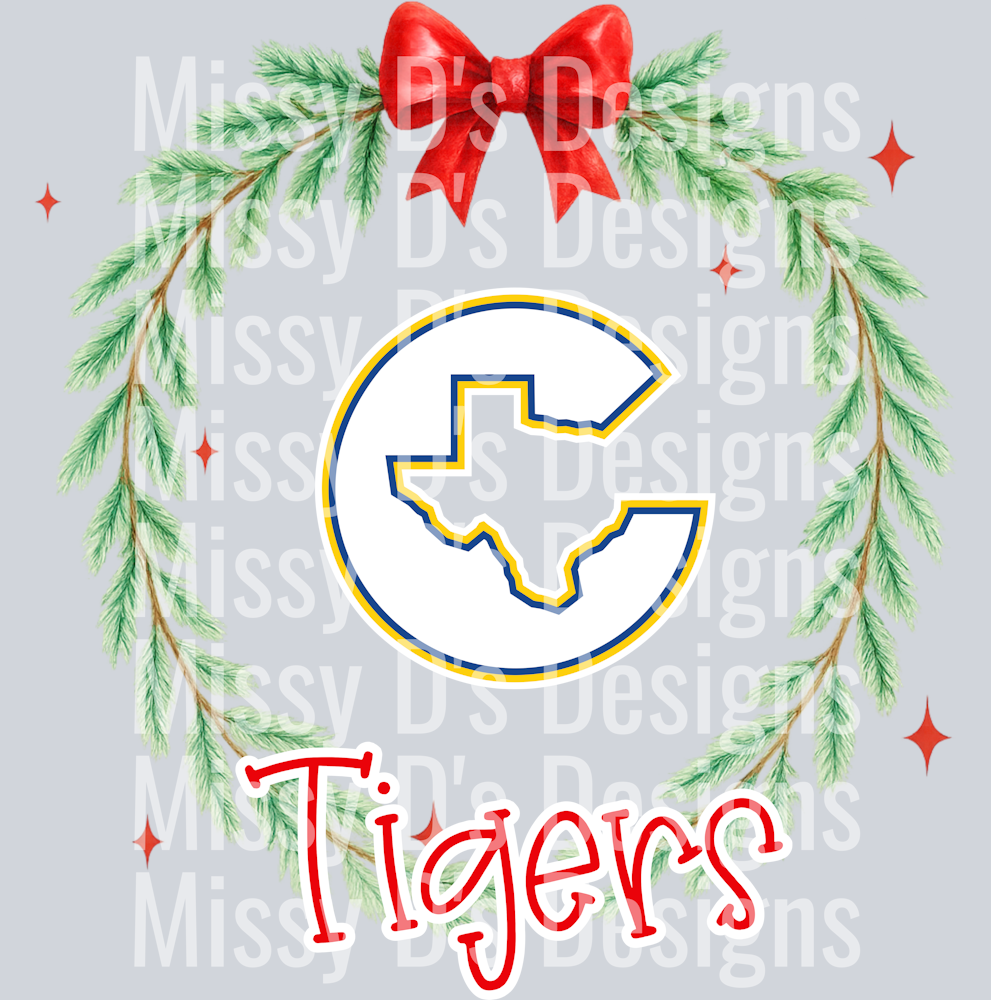 Christmas Wreath Mascot tigers (6)