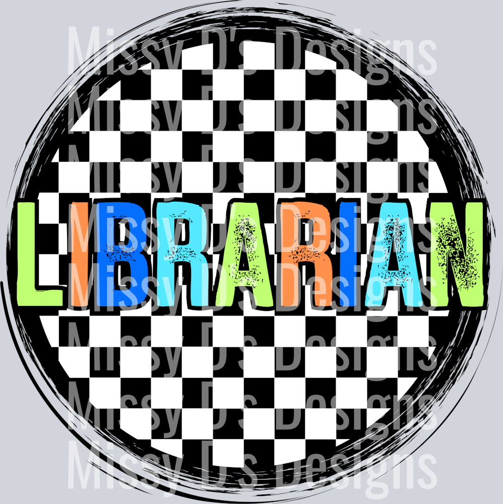 CheckeredCircleOrangeLibrarian