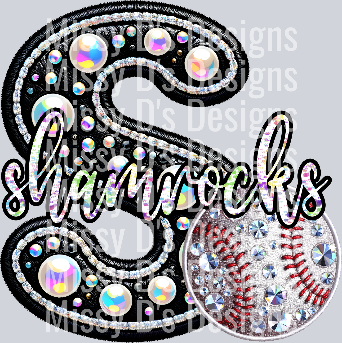 leather baseball shamrocks