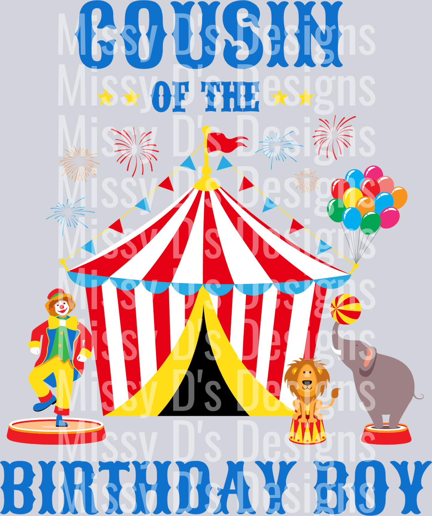 Cousin Birthday Boy Circus I