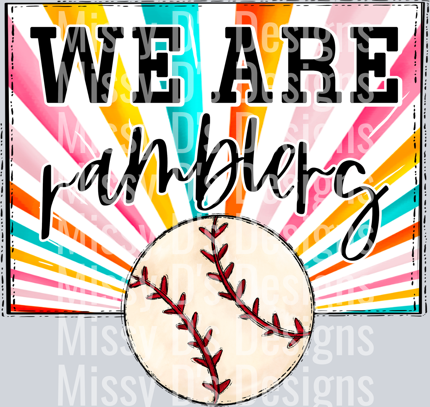 sunburst WE ARE CUSTOM ramblers baseball