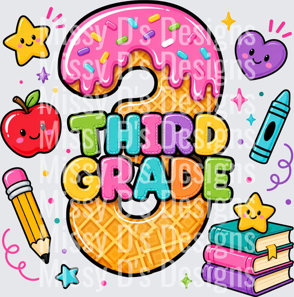 Back to School 3rd Third Grade Ice Cream