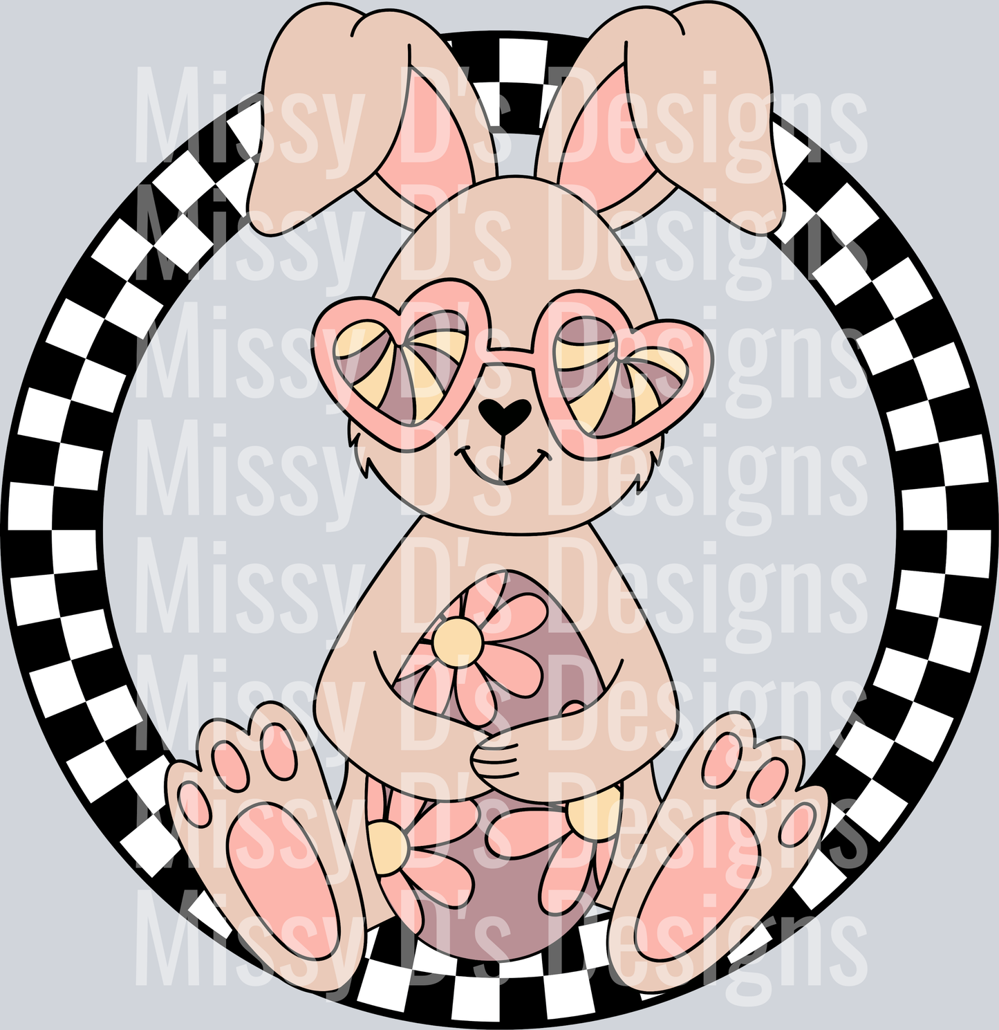 Checkered Easter Bunny