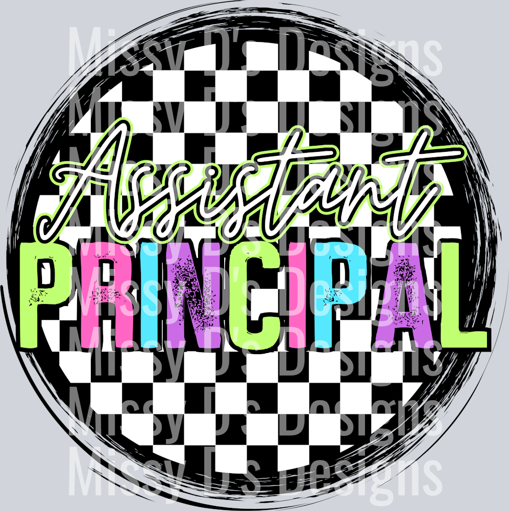CheckeredCirclePinkAssistantPrincipal