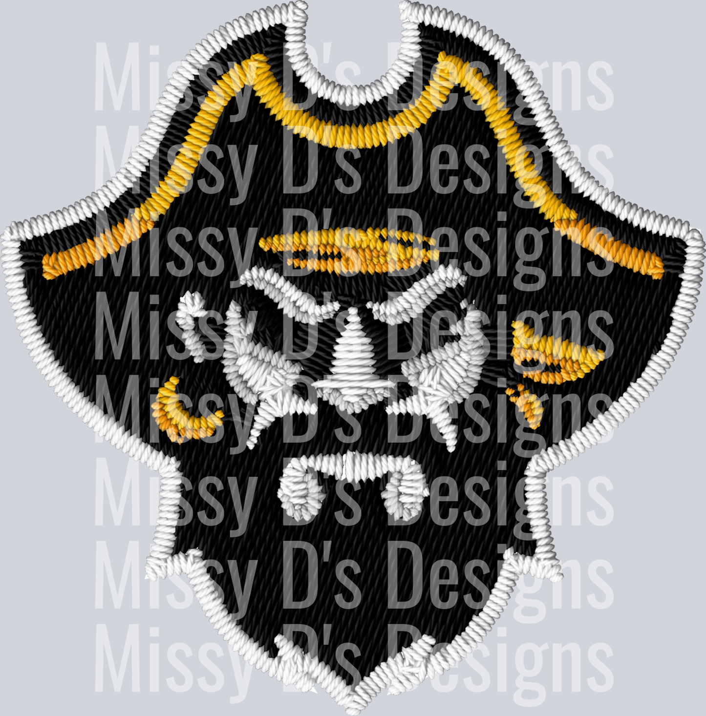 CRANDALL LOGO faux embroidery