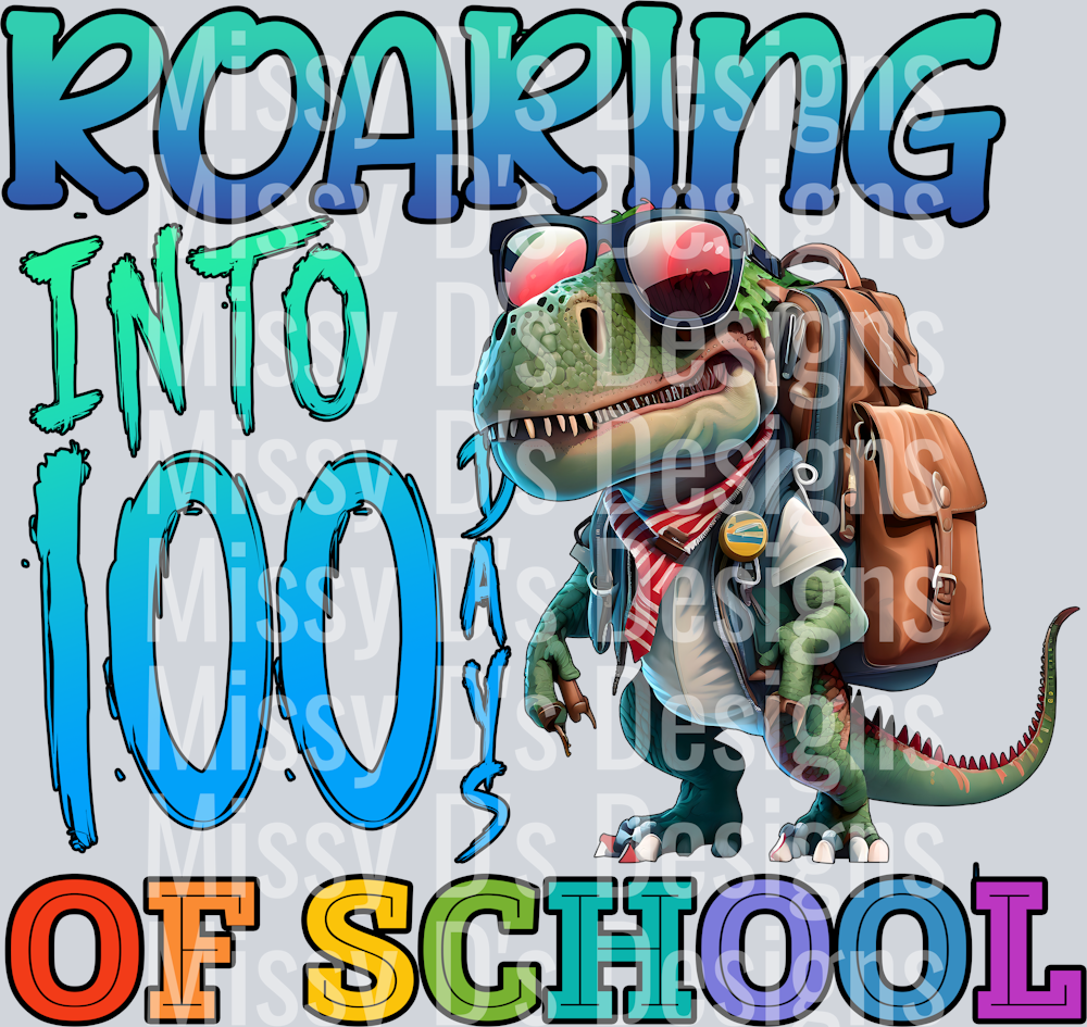 roaring dinosaur 100 days of school