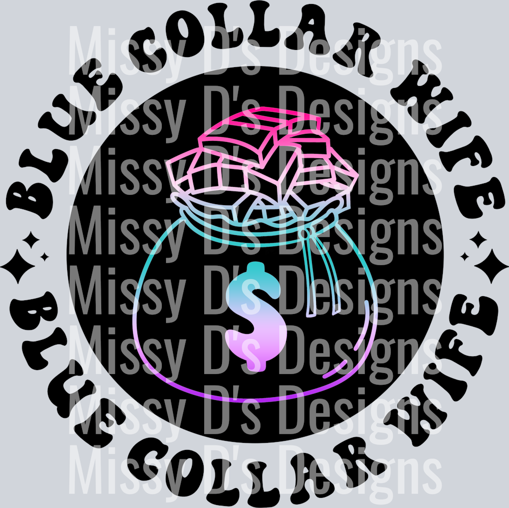 Color Blue Collar Wife Pocket Design