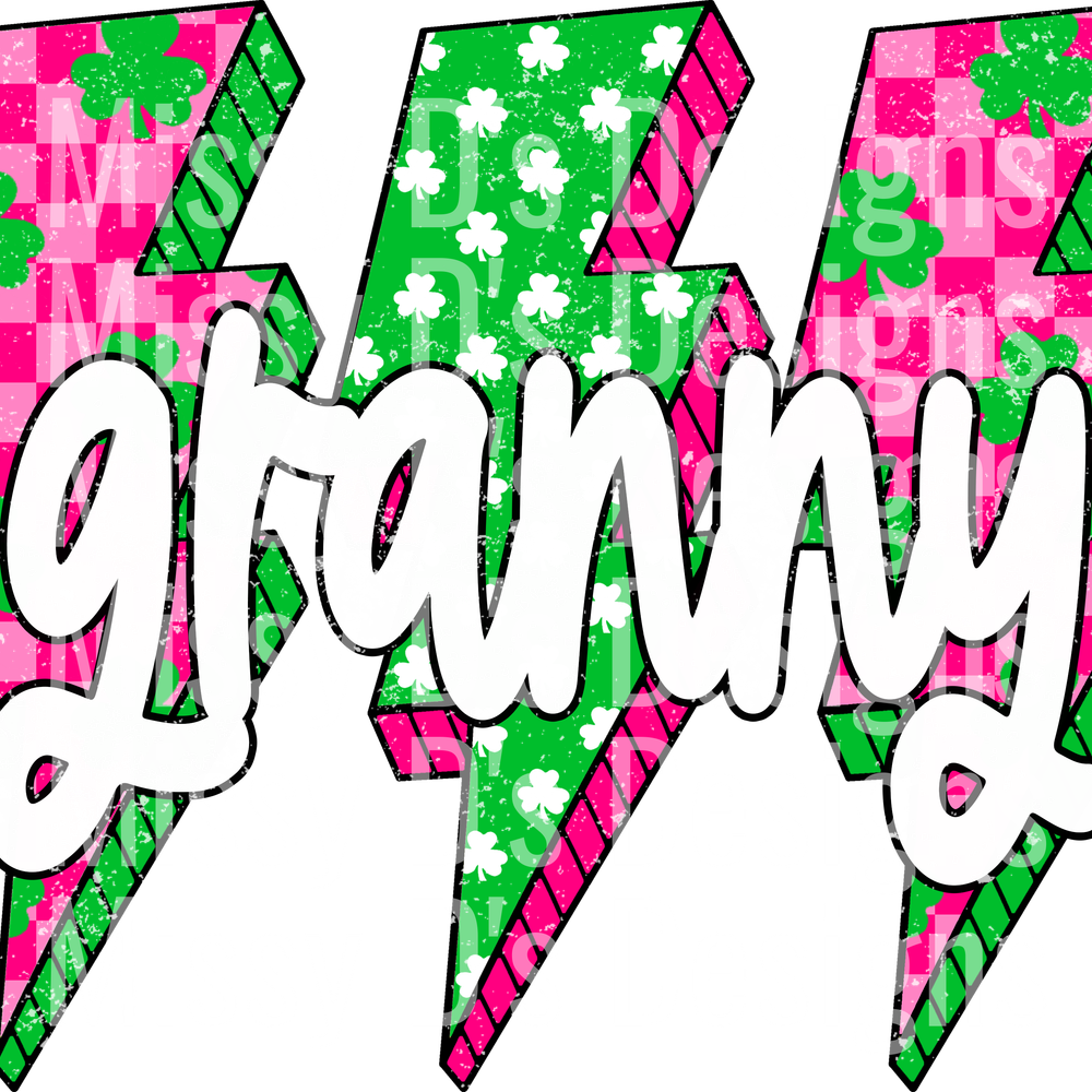 St Patrick Lightning Bolt granny