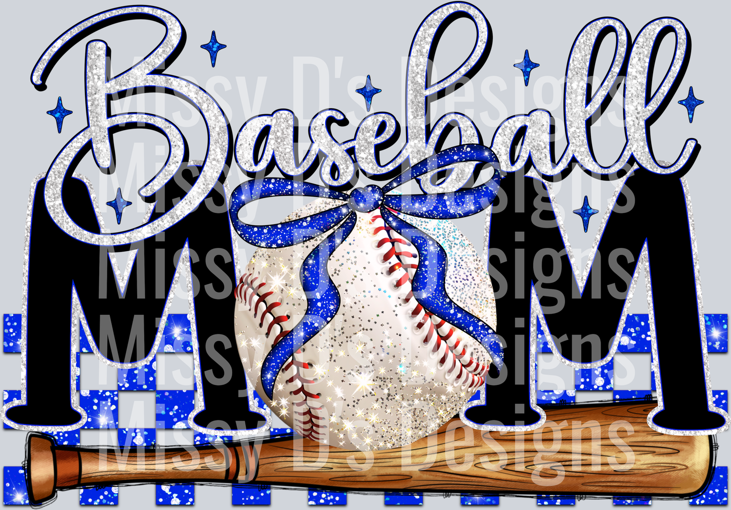 Baseball Mom Blue