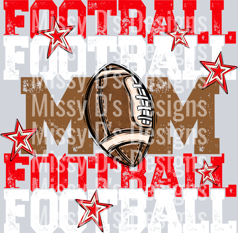 FootballMomRedWhite
