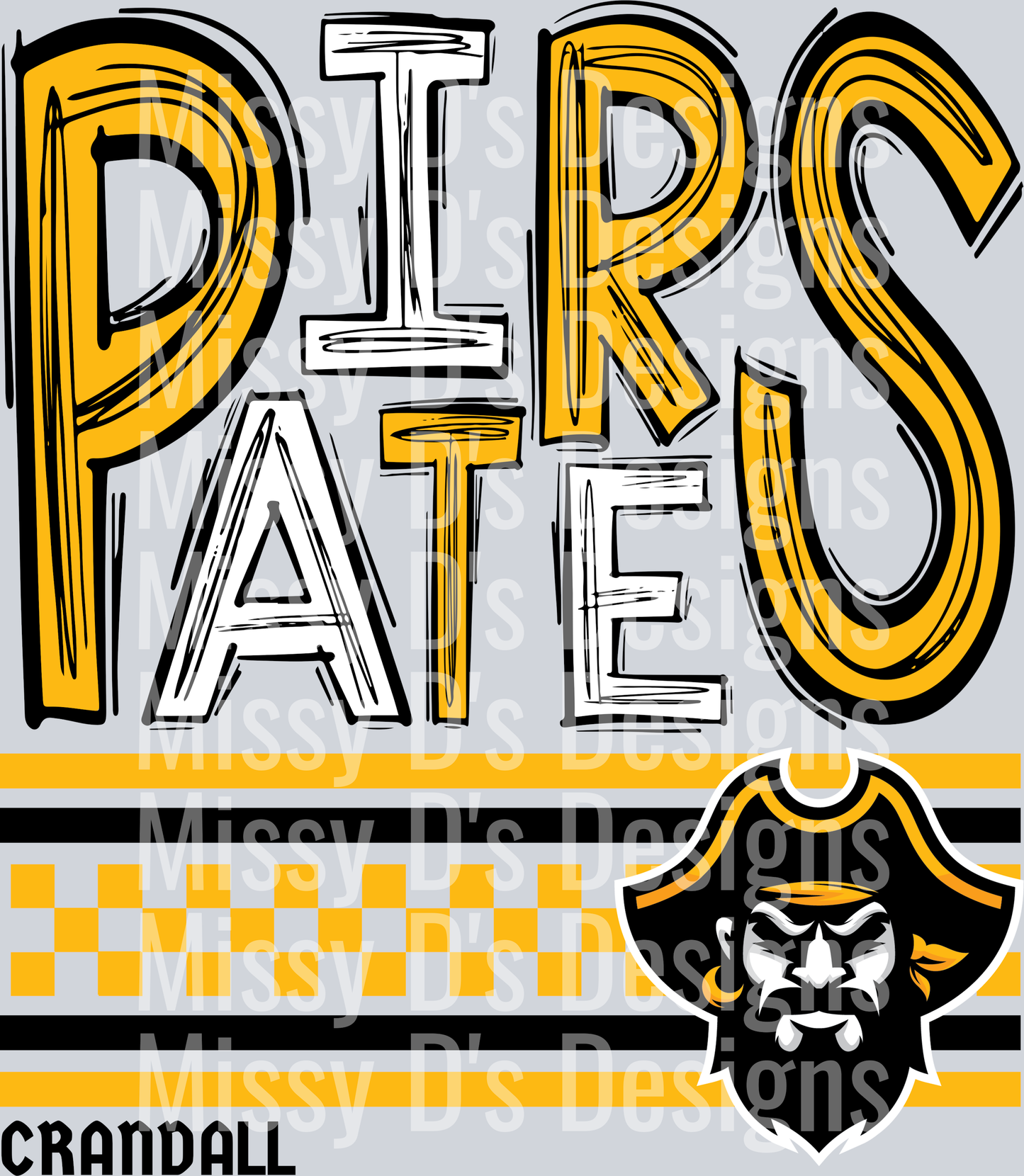 bottom stacked doodle pirates checkered