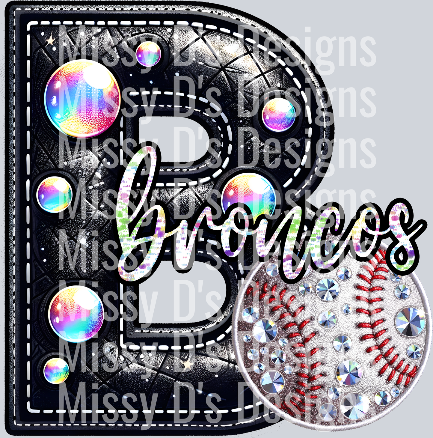 leather baseball broncos
