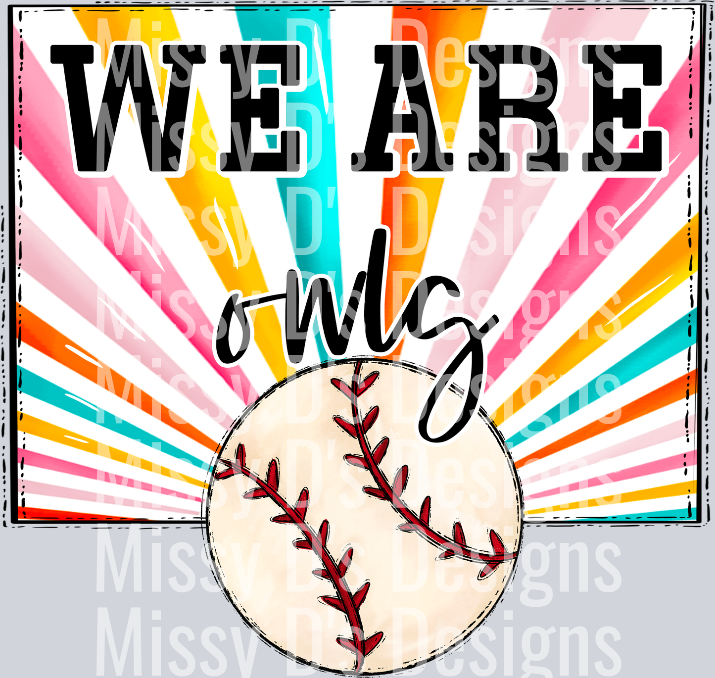 sunburst WE ARE owls baseball