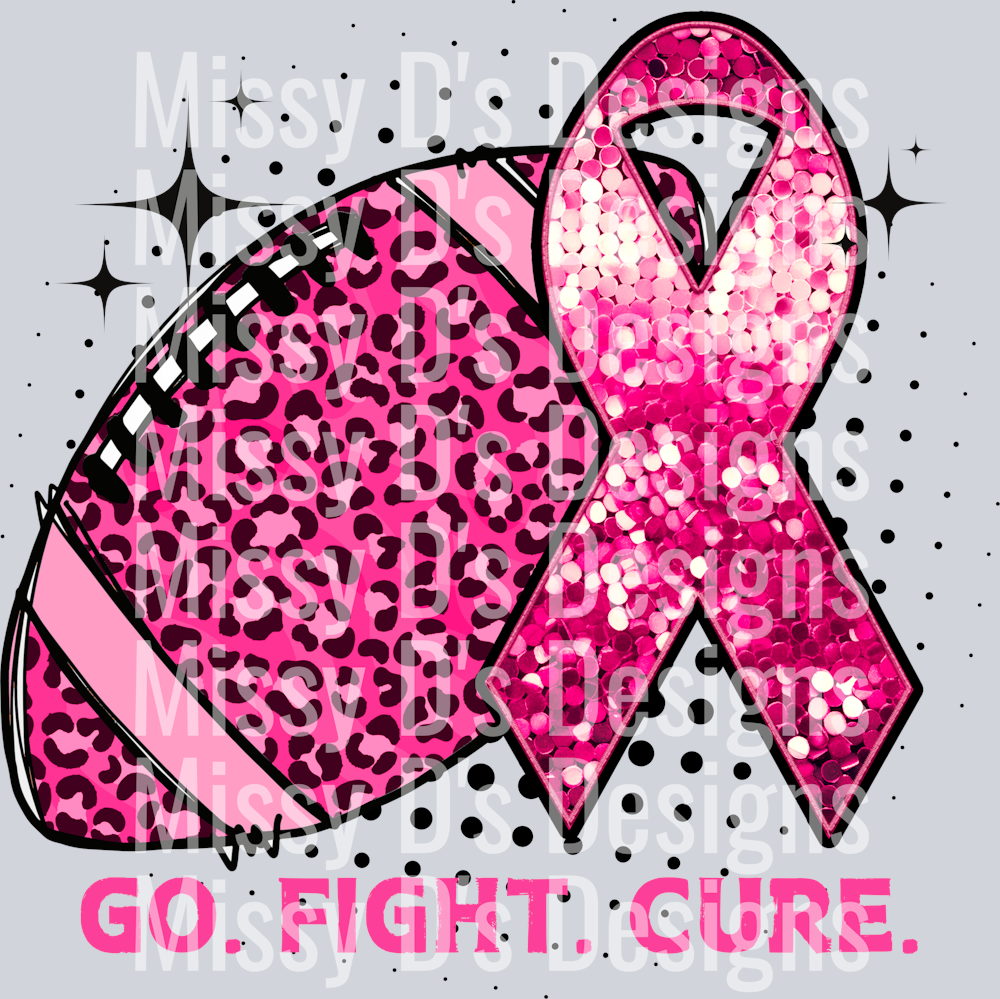 GoFightCurePinkLeopardFootballBCRibbon