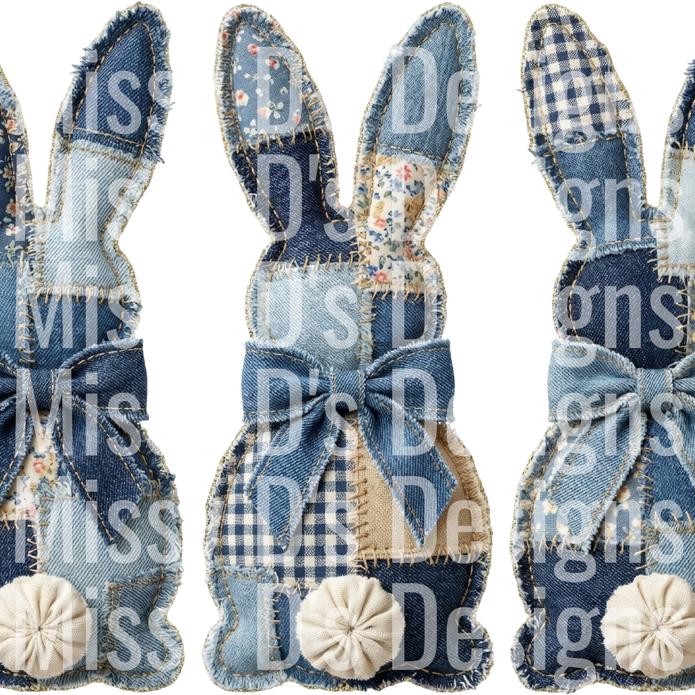 Patchwork Easter Bunny Png, Bunny Easter