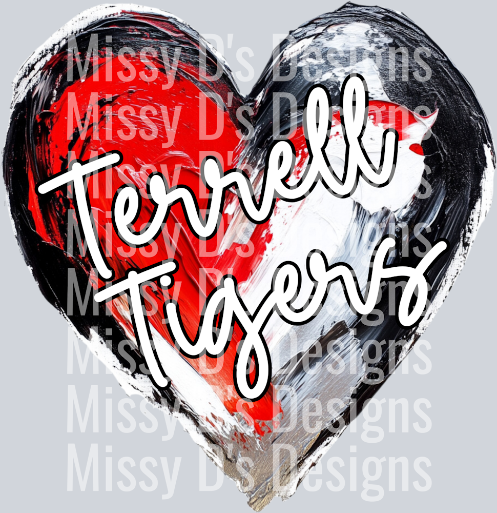 watercolor heart terrell tigers2