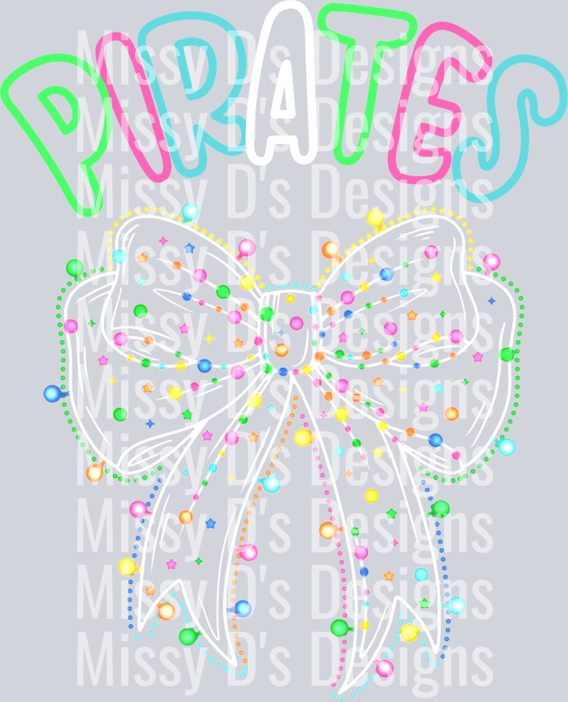 pirates neon bow