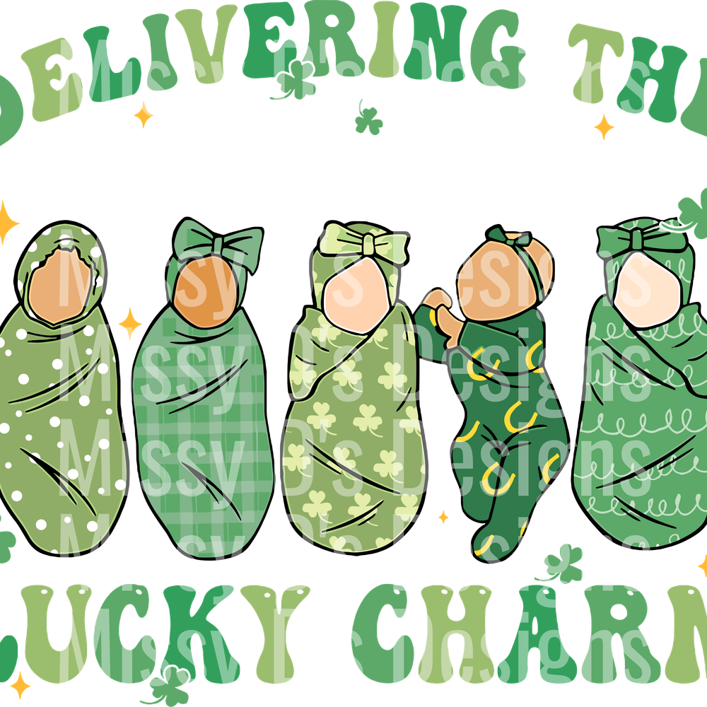 Labor & Delivery Lucky Charm Nurse Shamrock St Patrick's Day