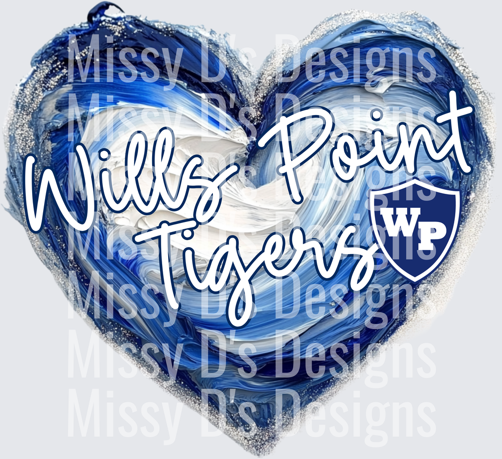 watercolor heart wills point tigers 2
