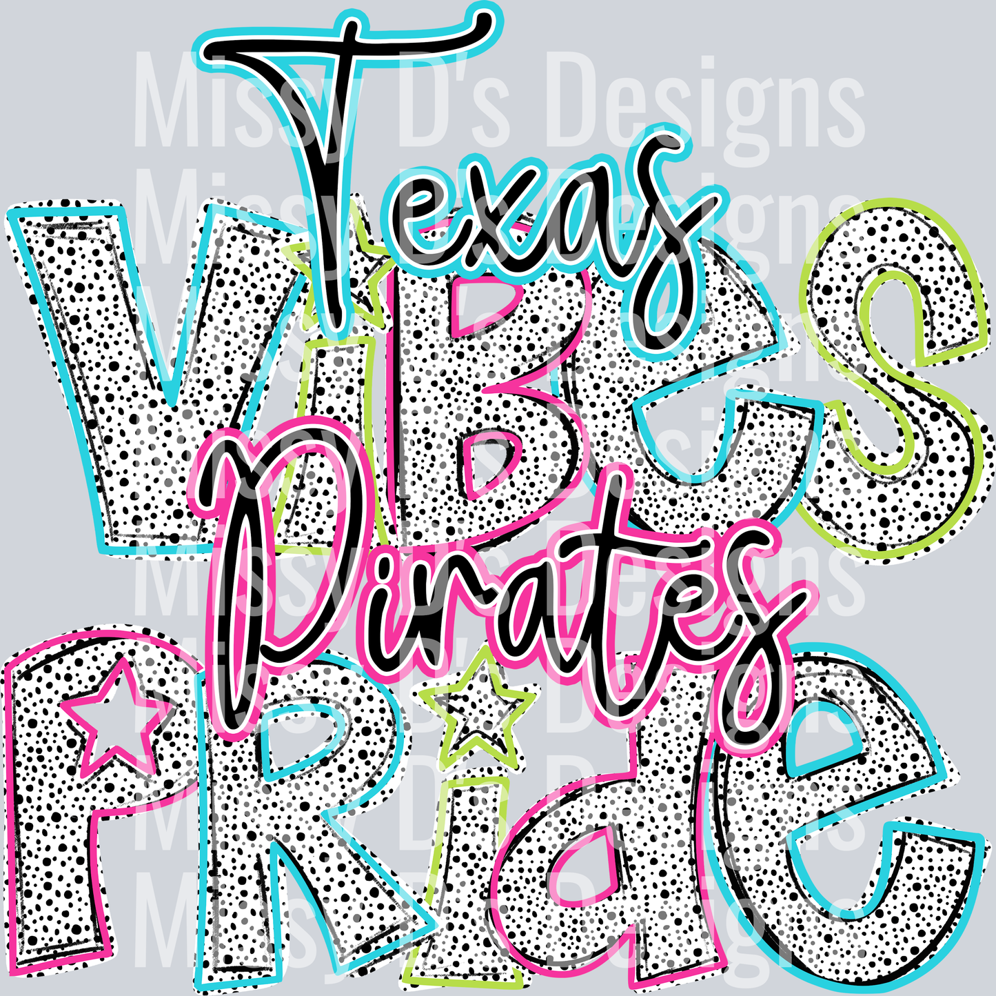 Vibes Pride dalmation Texas pirates