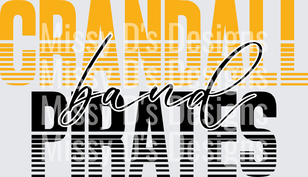 striped mascot Crandall Pirates band