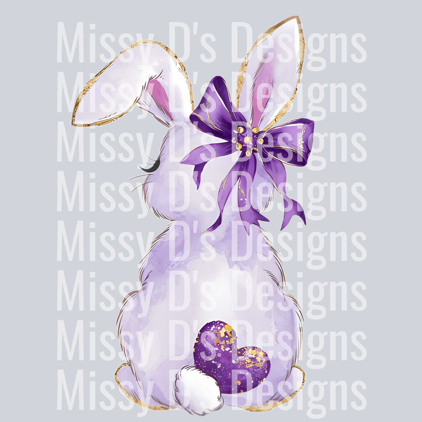 Purple easter bunny