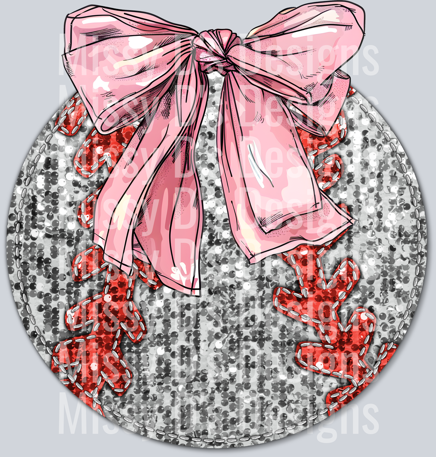 baseball pink bow