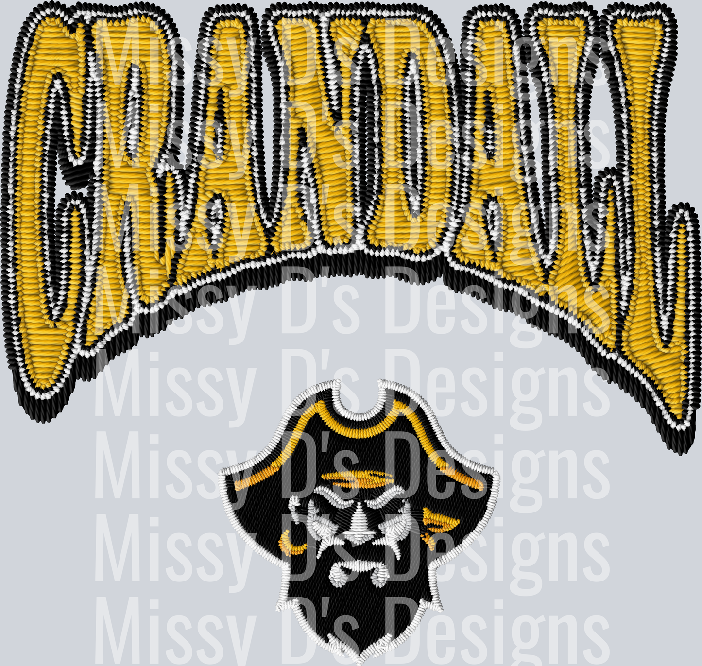 CRANDALL faux embroidery
