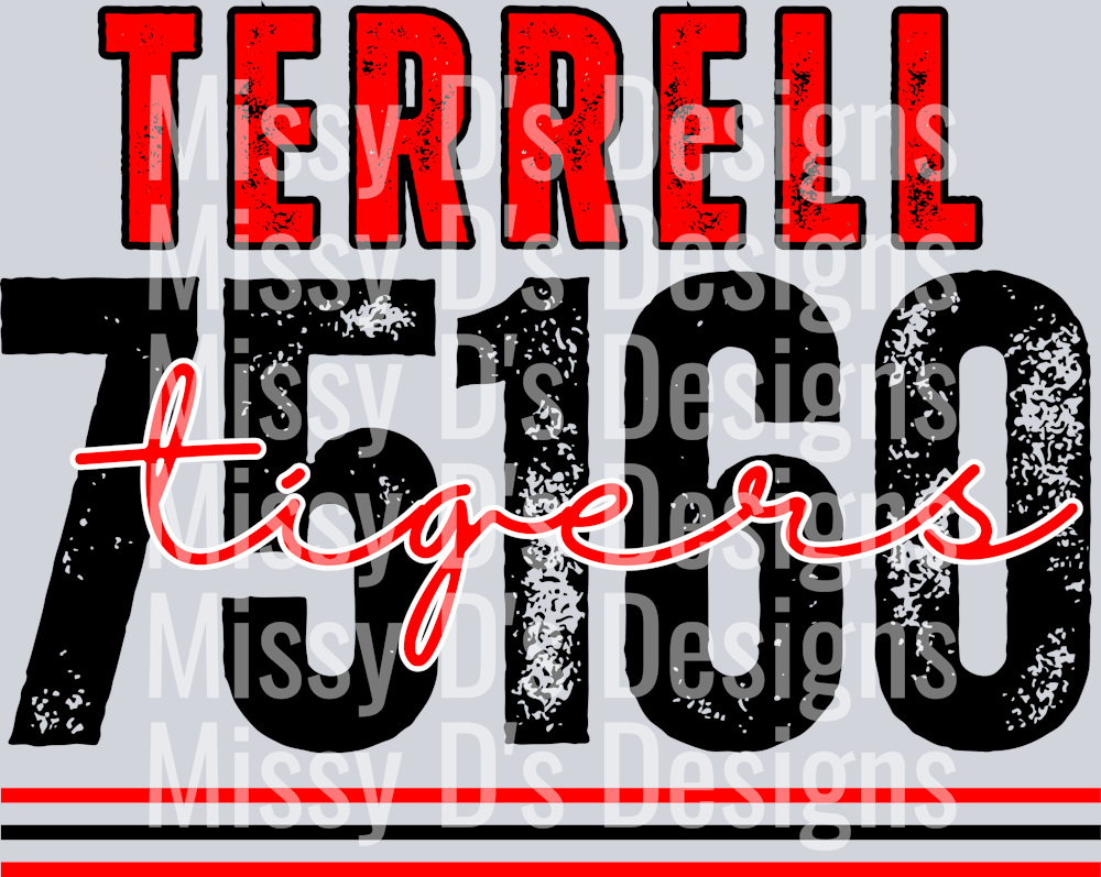 terrell tigers black outline