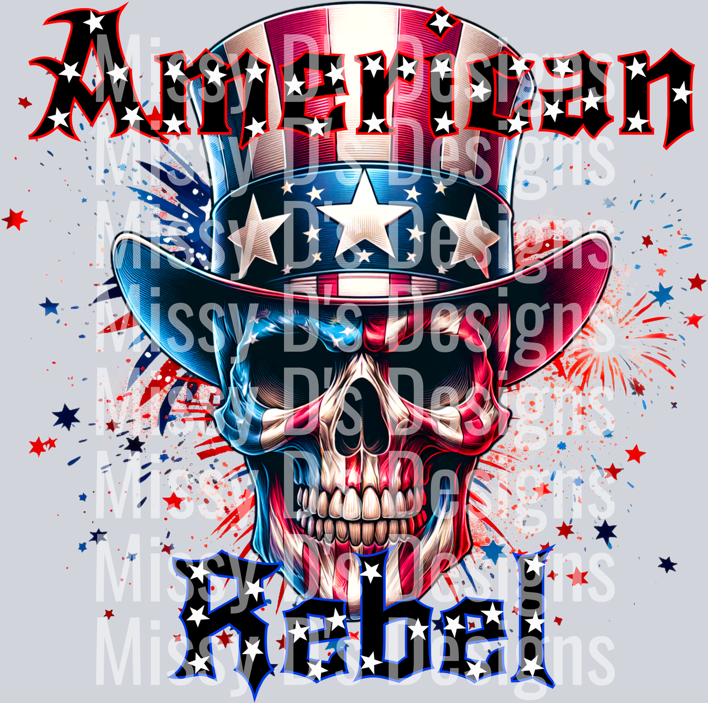 American rebel skull