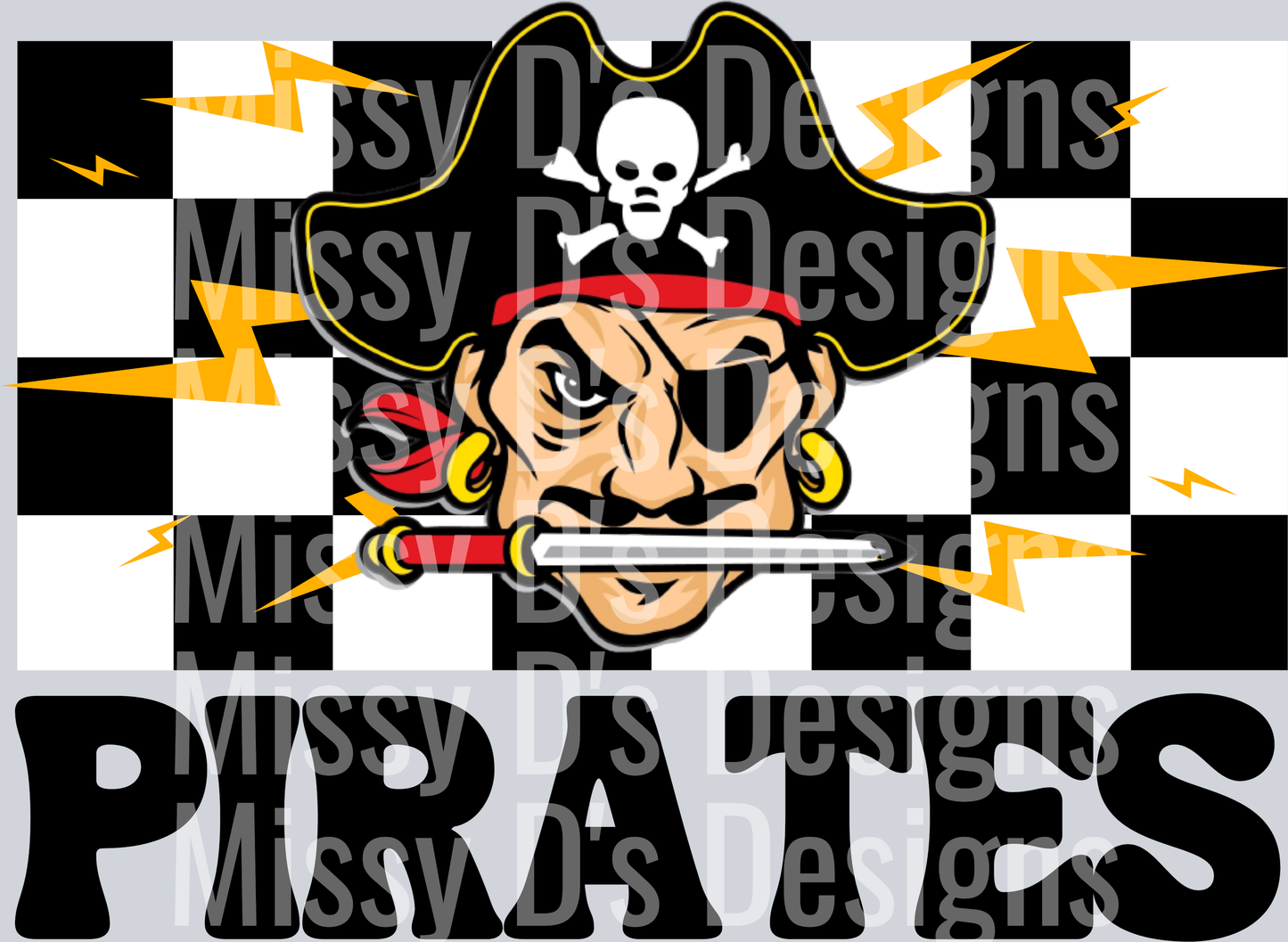 PiratesCheckeredMascot