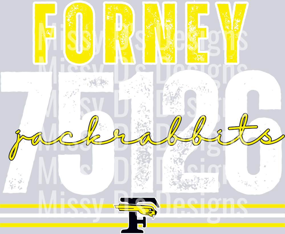 Forney Jackrabbits white outline