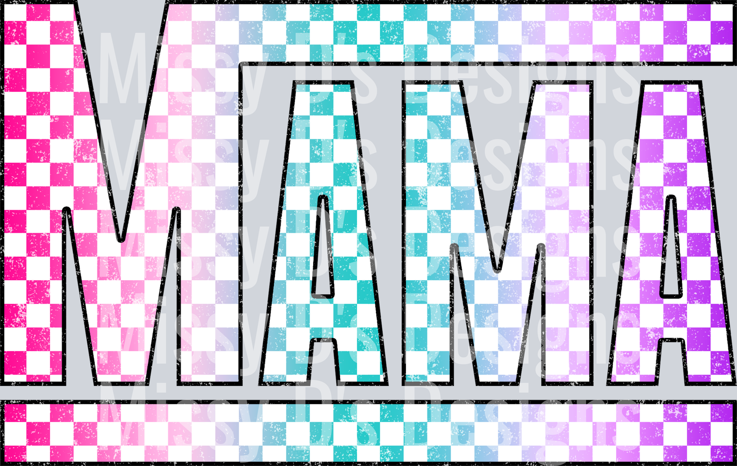 Color Checkered Mama