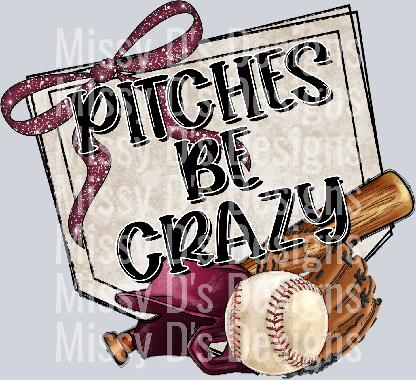 pitches be crazy baseball maroon