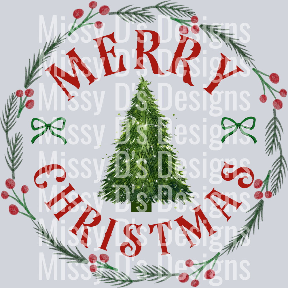 Merry Christmas Wreath300dpi