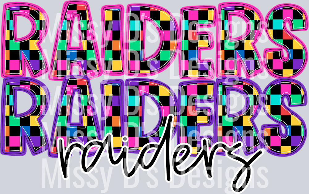 colorful check raiders
