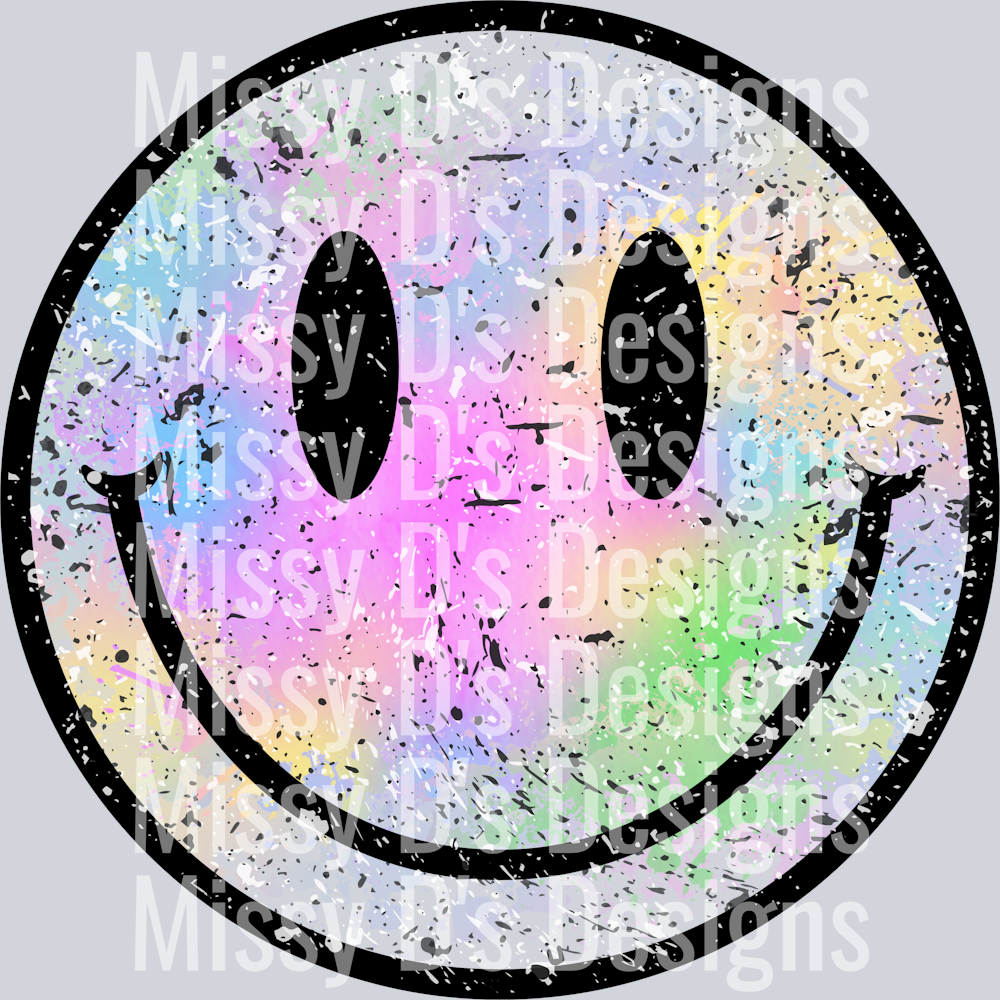 black colorful smiley