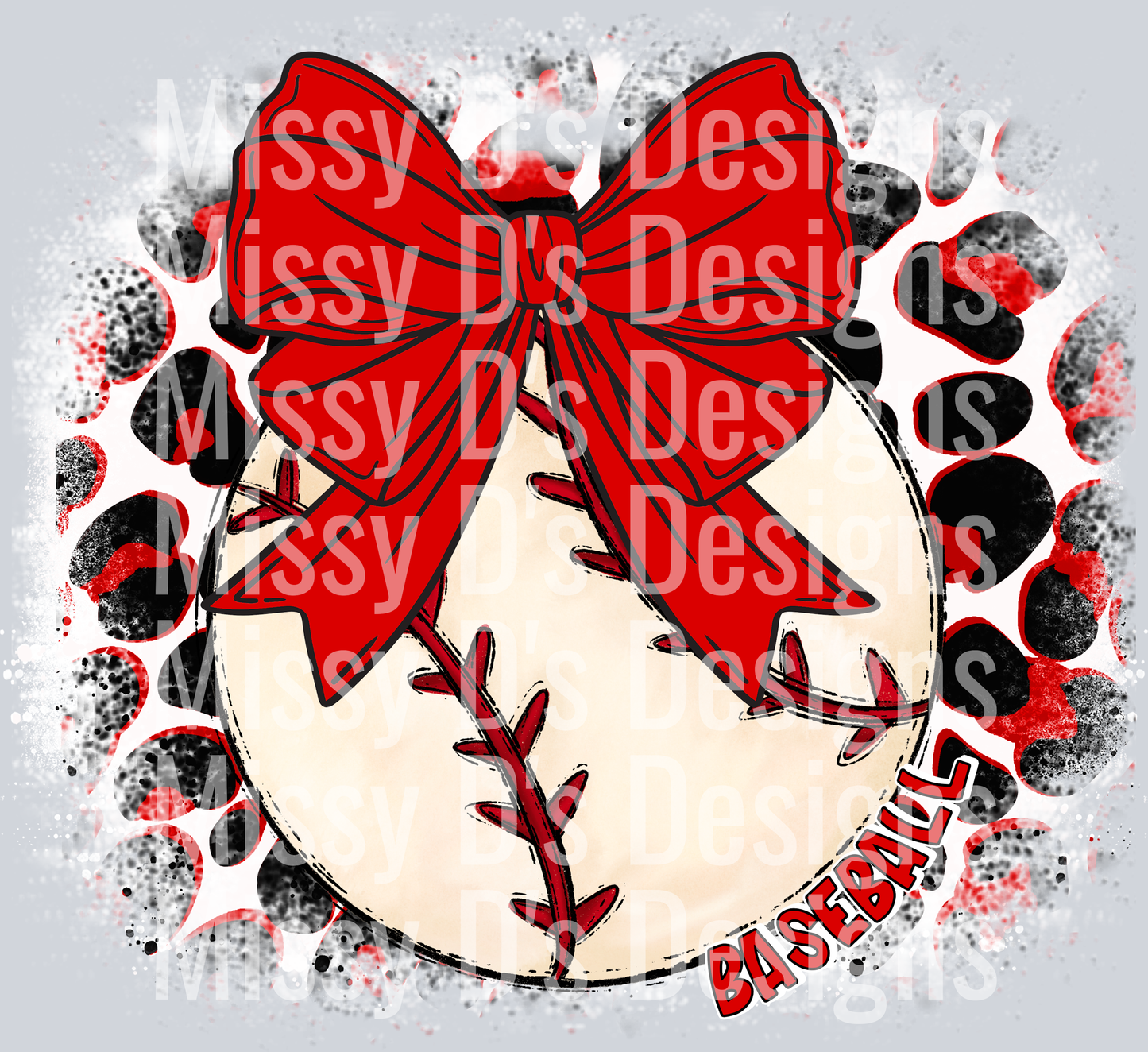 Leop baseball Red