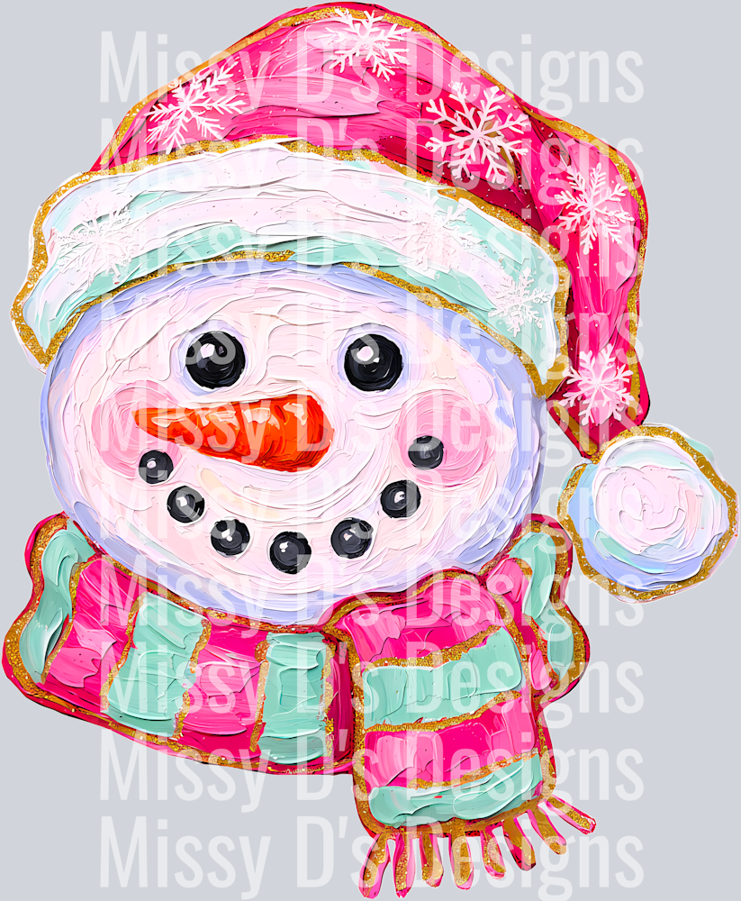 Paint Brushstroke Snowman Png
