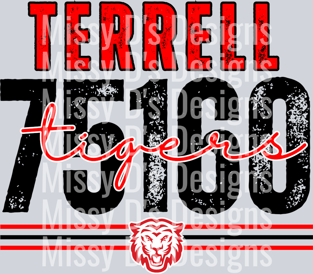 terrell tigers black outline (1)
