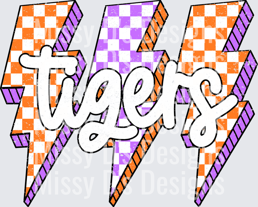 Fall Lightning Bolt Tigers