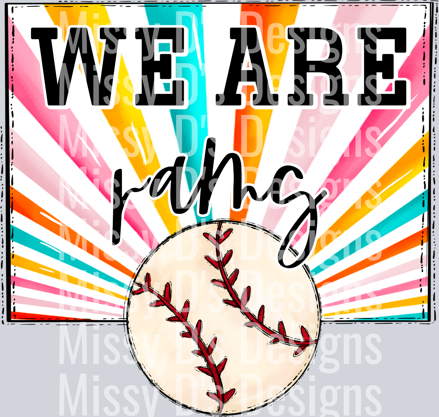 sunburst WE ARE CUSTOM rams baseball