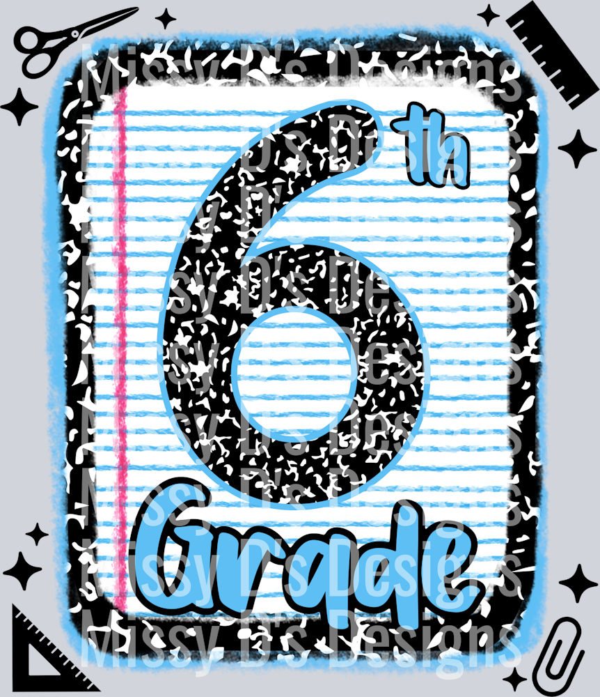 6th grade notebook paper
