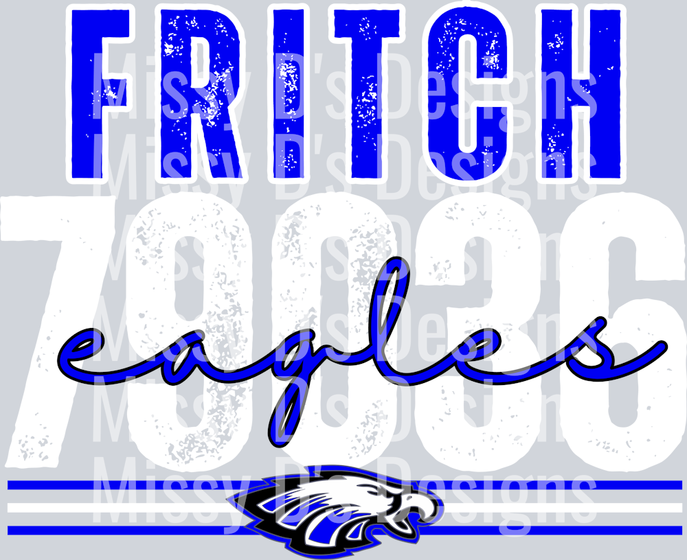 fritch eagles white outline