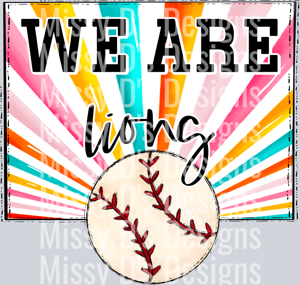 sunburst WE ARE lions baseball