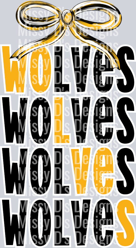 wolves stacked wtih bow