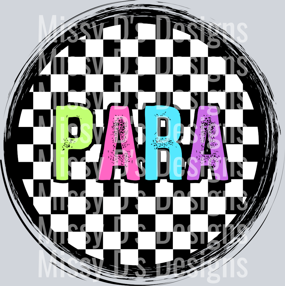 CheckeredCirclePinkPara