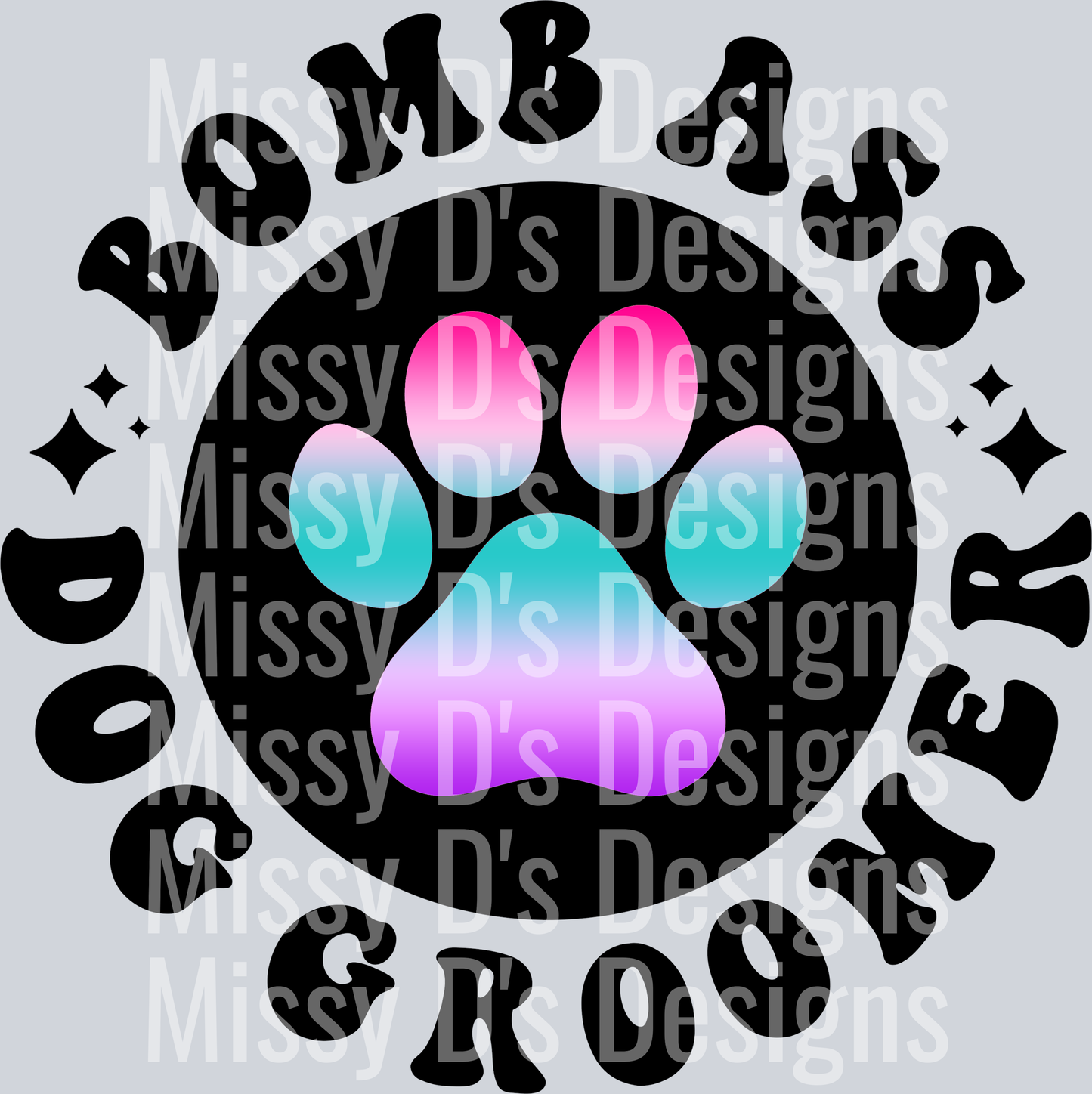 Color Somebodys Bomb Ass Dog Groomer Pocket Design