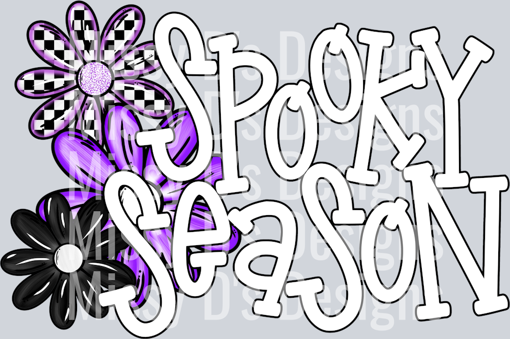 SPOOKY SEASON FLOWERS PURPLE 2