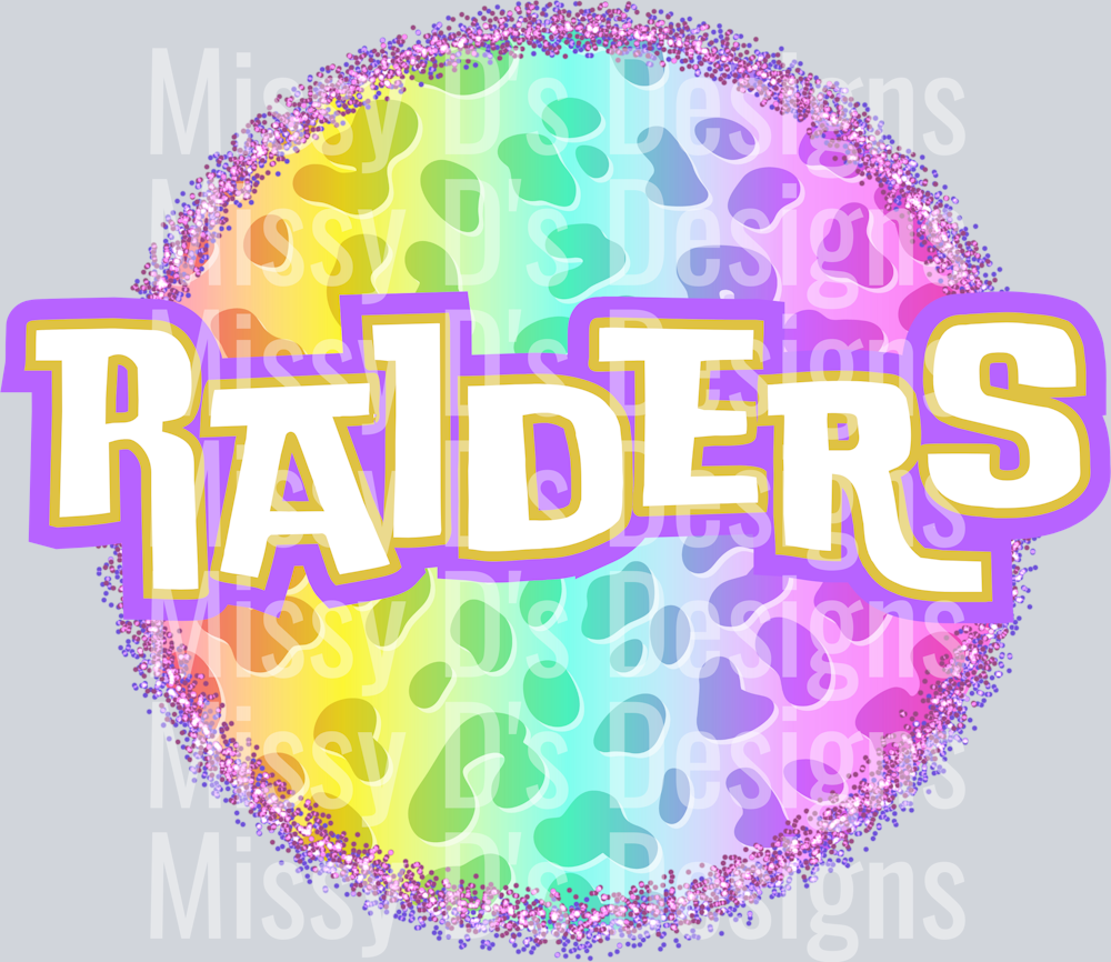 Raiders bright neon mascot morgan day